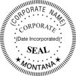 MT CORP SEAL W/DATE - Montana Corp Seal w/Date Self-inking