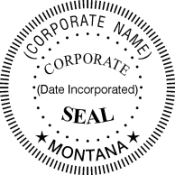 Montana Corp Seal w/Date Self-inking