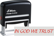 Shiny Self-Inking Rubber Stamp, 1/2" X 2-1/8".  This self-inking rubber stamp is great for small signatures.  Can have up to 3 lines of text.