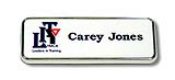 Show case your company logo in full color!
 Printed Name Badge, 1" x 3" on White Badge Blank.