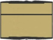 Replacement Ink Pad, Fits Shiny S-833 and Ideal 5790.  Two color split for Logo on Left.