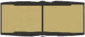 Replacement Ink Pad, Fits Shiny S-833 and Ideal 5790.  Two color split for Logo on Left.