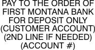 Deposit - First Montana Bank