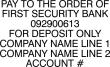 Deposit-First Security Bank 3 Line