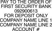 Deposit-First Security Bank 3 Line