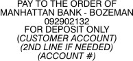 Deposit-Manhattan Bank - Bozeman