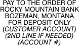 Deposit-Rocky Mountain Bank - Bozeman