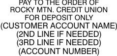 Deposit-Rocky Mountain Credit Union