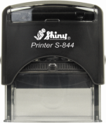 Shiny Brand Self-Inking Rubber Stamp, 7/8" X 2-3/8" Featuring 2 Color Pad Option.  This Size Self-Inking Rubber Stamp works great as a Business Address stamp with up to 1 lines of Bold Color on top and 3 lines of type in a different color below.