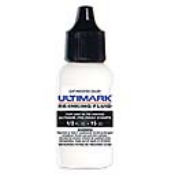 Re-Inking Fluid for Ultimark Flash Style Pre-Inked Stamps, 2 Ounce, Oil Based.  Black, Blue or Red