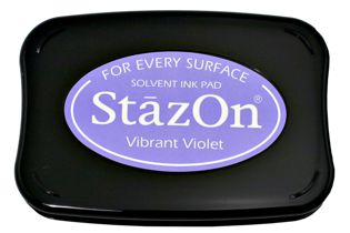 StazOn Permanent Ink Stamp Pad, 1-7/8 x 3, Blazing Red